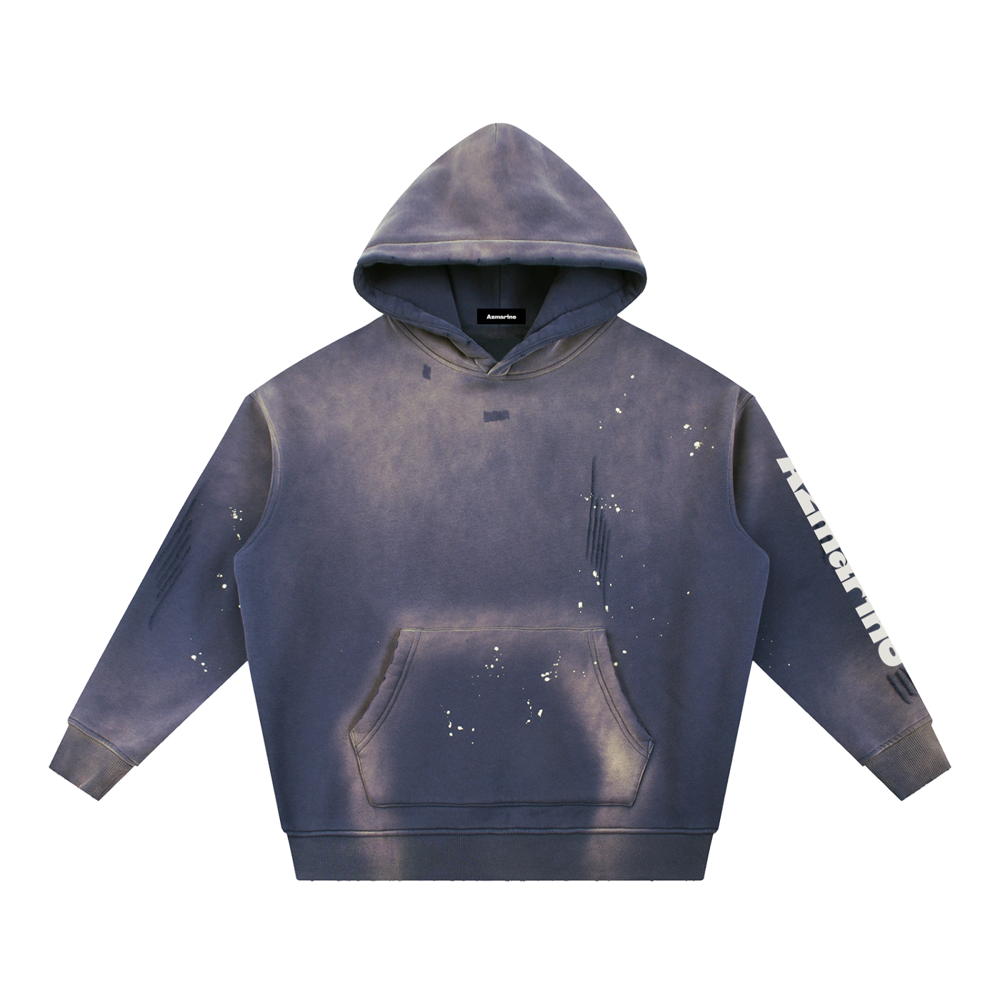 Washed Azmarino FREEDOM Hoodie - Navy Blue